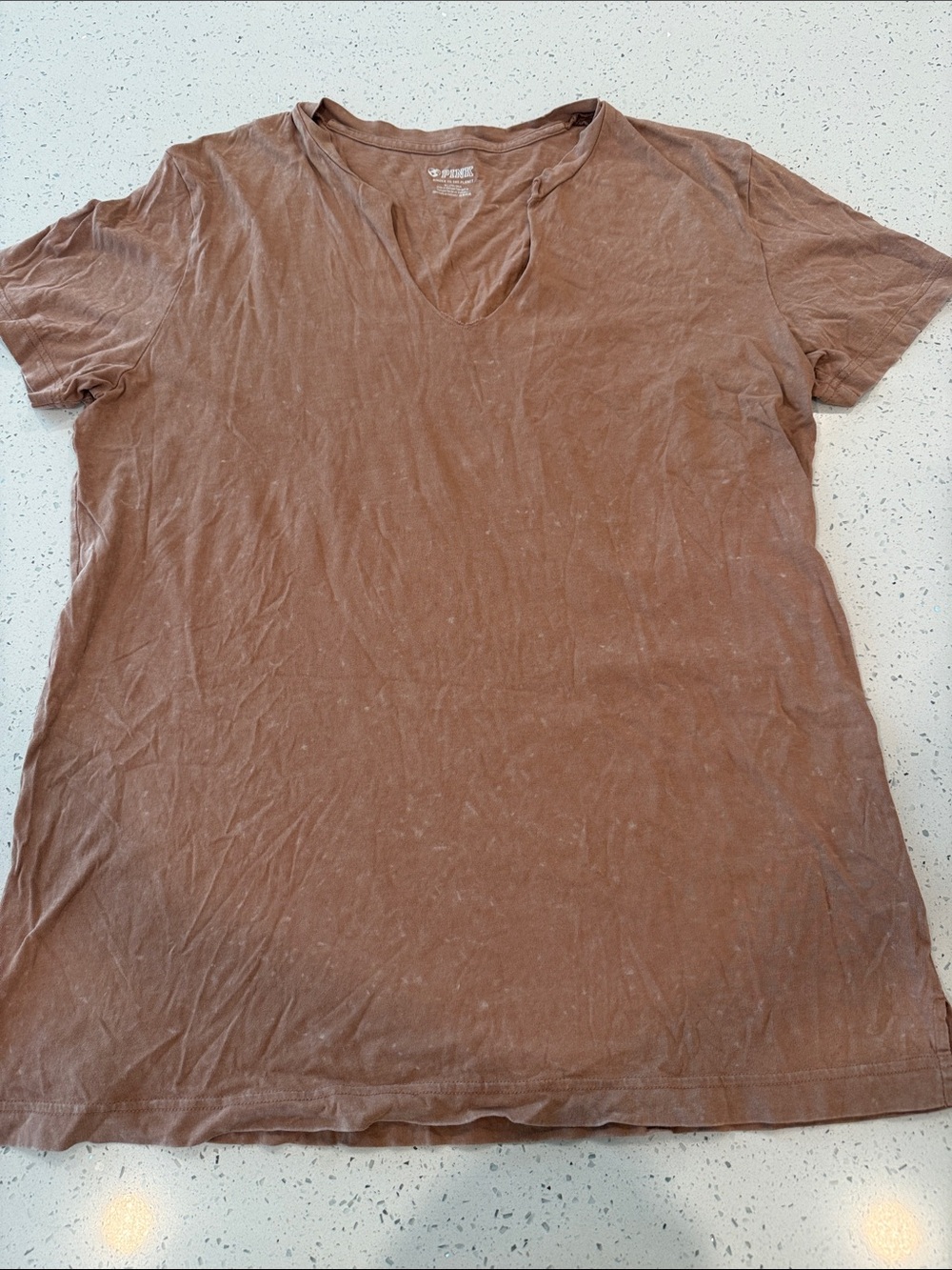 Victoria’s Secret PINK acid wash cotton v neck t shirt